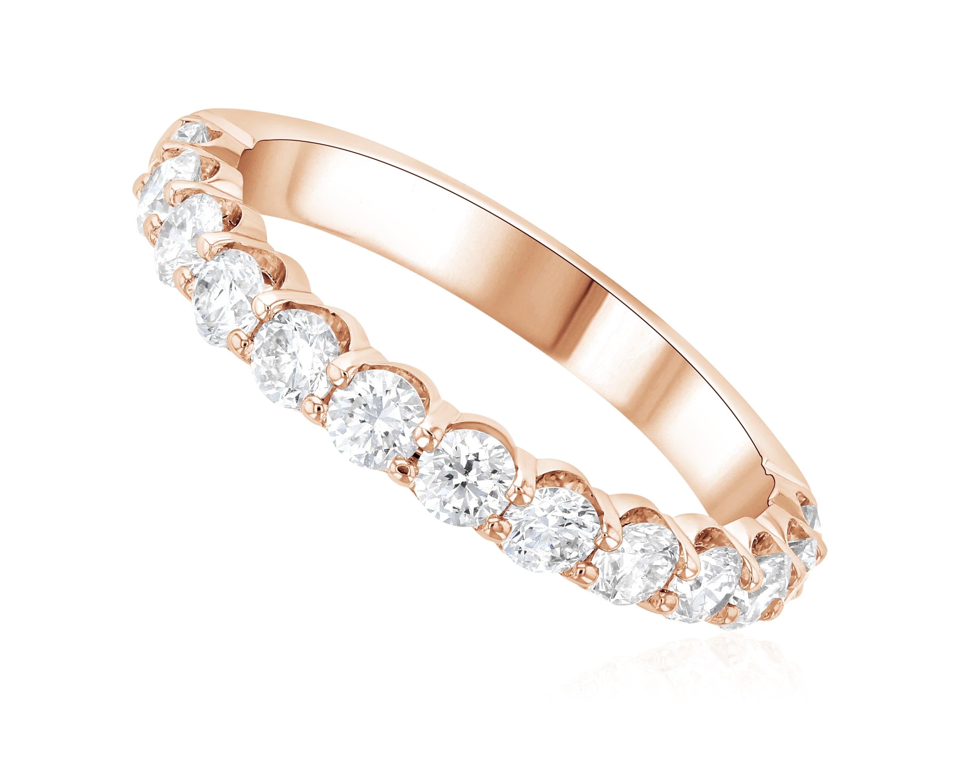 Floating Diamond Wedding Ring in 14k Rose Gold (1.08 ct. tw.) - Iris + Mill