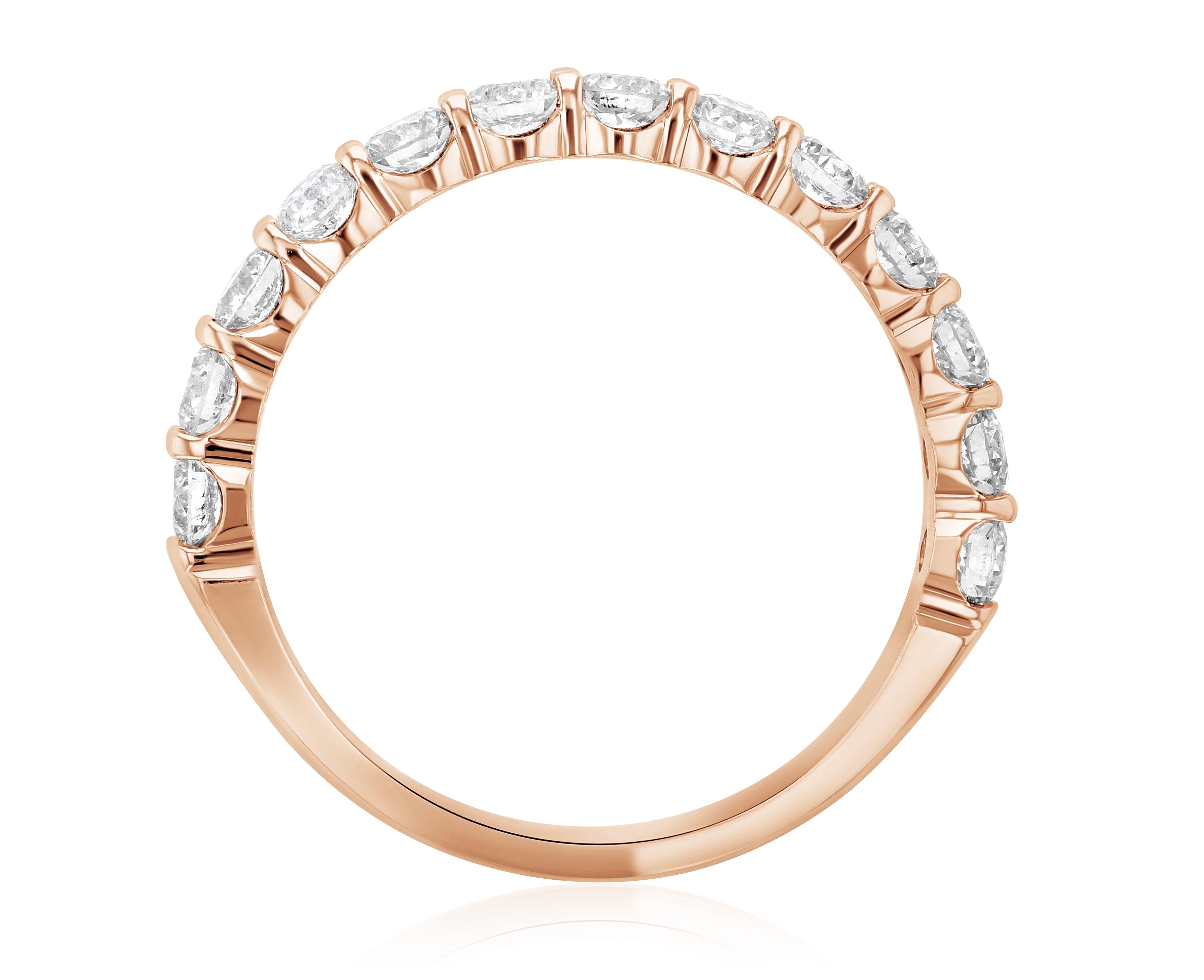 Floating Diamond Wedding Ring in 14k Rose Gold (1.08 ct. tw.) - Iris + Mill