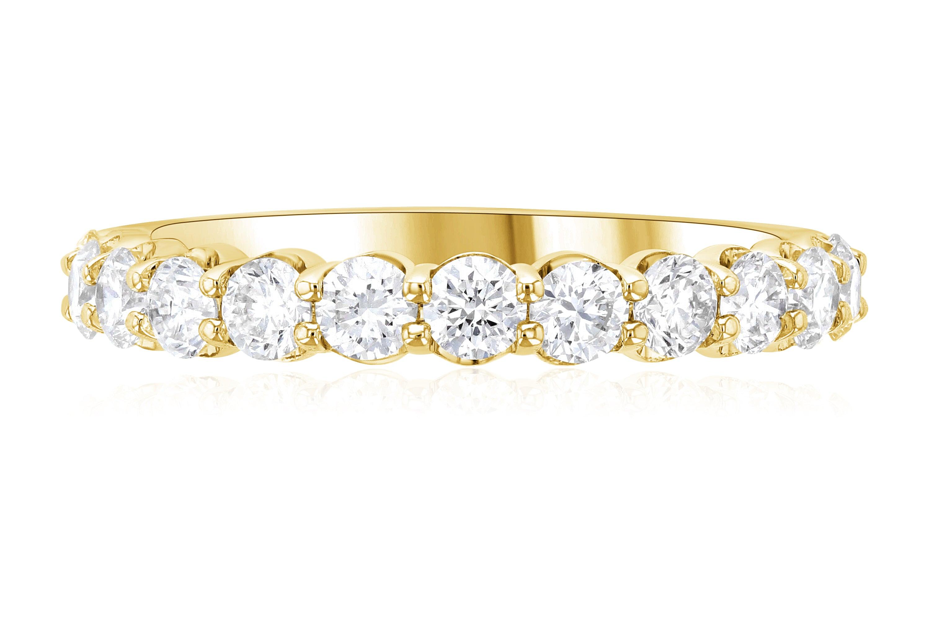 Floating Diamond Wedding Ring in 14k Yellow Gold (1.08 ct. tw.) - Iris + Mill