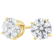 Four-Prong Lab Diamond Stud Earrings in 14k Yellow Gold - Iris + Mill