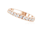 French Pavè Set Round Diamond Wedding Ring in 14k Rose Gold (0.50 ct. tw.) - Iris + Mill