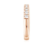 French Pavè Set Round Diamond Wedding Ring in 14k Rose Gold (0.50 ct. tw.) - Iris + Mill