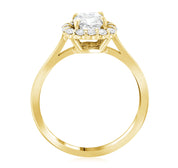 Halo Cushion Diamond Engagement Ring in 14k Yellow Gold (1.28 ct. tw.) - Iris + Mill