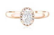 Halo Oval Diamond Engagement Ring in 14k Rose Gold (7/8 ct. tw.) - Iris + Mill