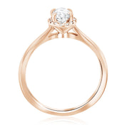 Halo Oval Diamond Engagement Ring in 14k Rose Gold (7/8 ct. tw.) - Iris + Mill