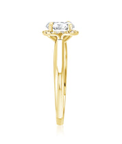 Halo Oval Diamond Engagement Ring in 14k Yellow Gold (7/8 ct. tw.) - Iris + Mill