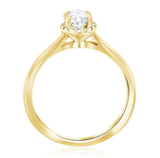 Halo Oval Diamond Engagement Ring in 14k Yellow Gold (7/8 ct. tw.) - Iris + Mill