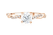 Infinity Diamond Solitaire Engagement Ring in 14k Rose Gold - Iris + Mill