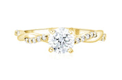 Infinity Diamond Solitaire Engagement Ring in 14k Yellow Gold - Iris + Mill