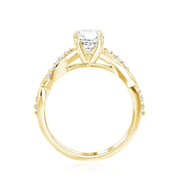 Infinity Diamond Solitaire Engagement Ring in 14k Yellow Gold - Iris + Mill