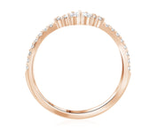 Marquise Diamond Crown Chevron Ring in 14k Rose Gold (0.42 ct. tw.) - Iris + Mill