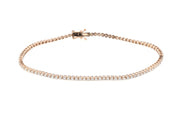 Petite Diamond Tennis Bracelet in 14k Rose Gold - Iris + Mill