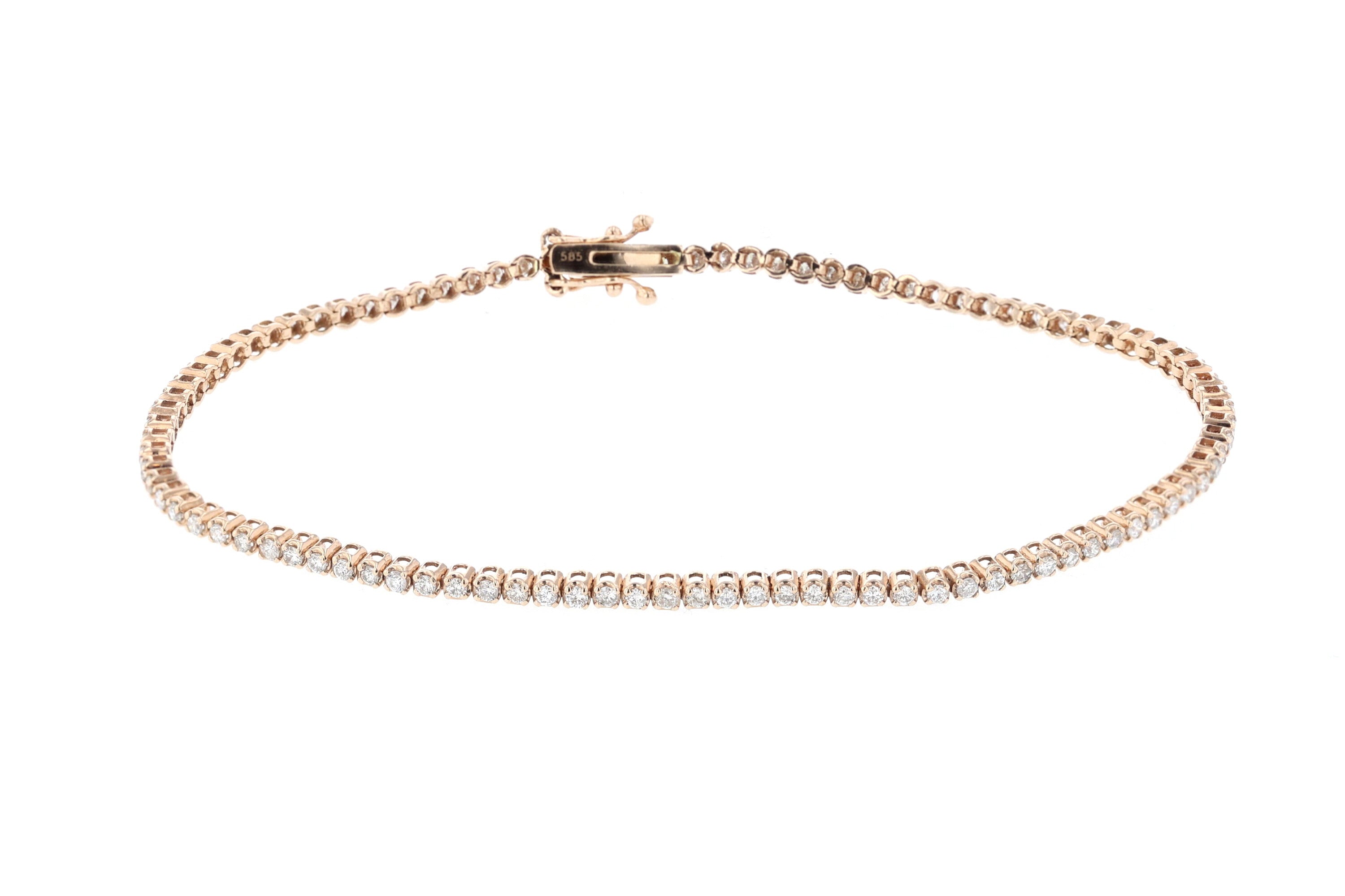 Petite Diamond Tennis Bracelet in 14k Rose Gold - Iris + Mill