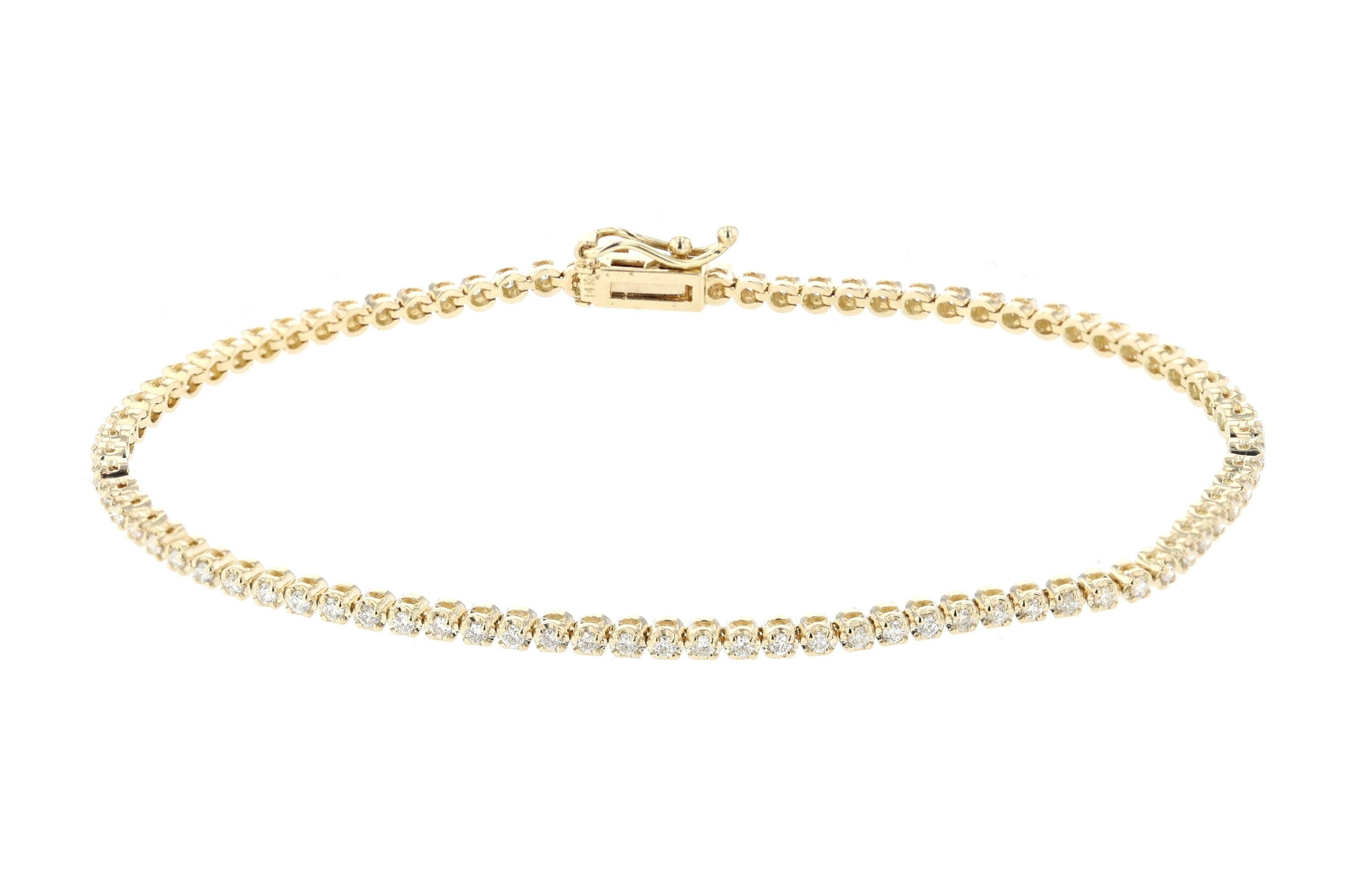 Petite Diamond Tennis Bracelet in 14k Yellow Gold - Iris + Mill