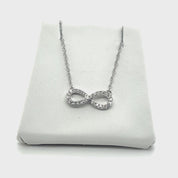 Diamond Infinity Pendant Necklace in 14k Rose Gold