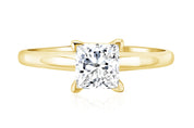 Princess Cut Diamond Solitaire Engagement Ring in 14k Yellow Gold - Iris + Mill