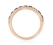 Three-Row Diamond and Sapphire Ring in 14k Rose Gold (1.37 ct. tw.) - Iris + Mill