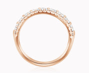 Three-Row Diamond Ring in 14k Rose Gold (1.10 ct. tw.) - Iris + Mill