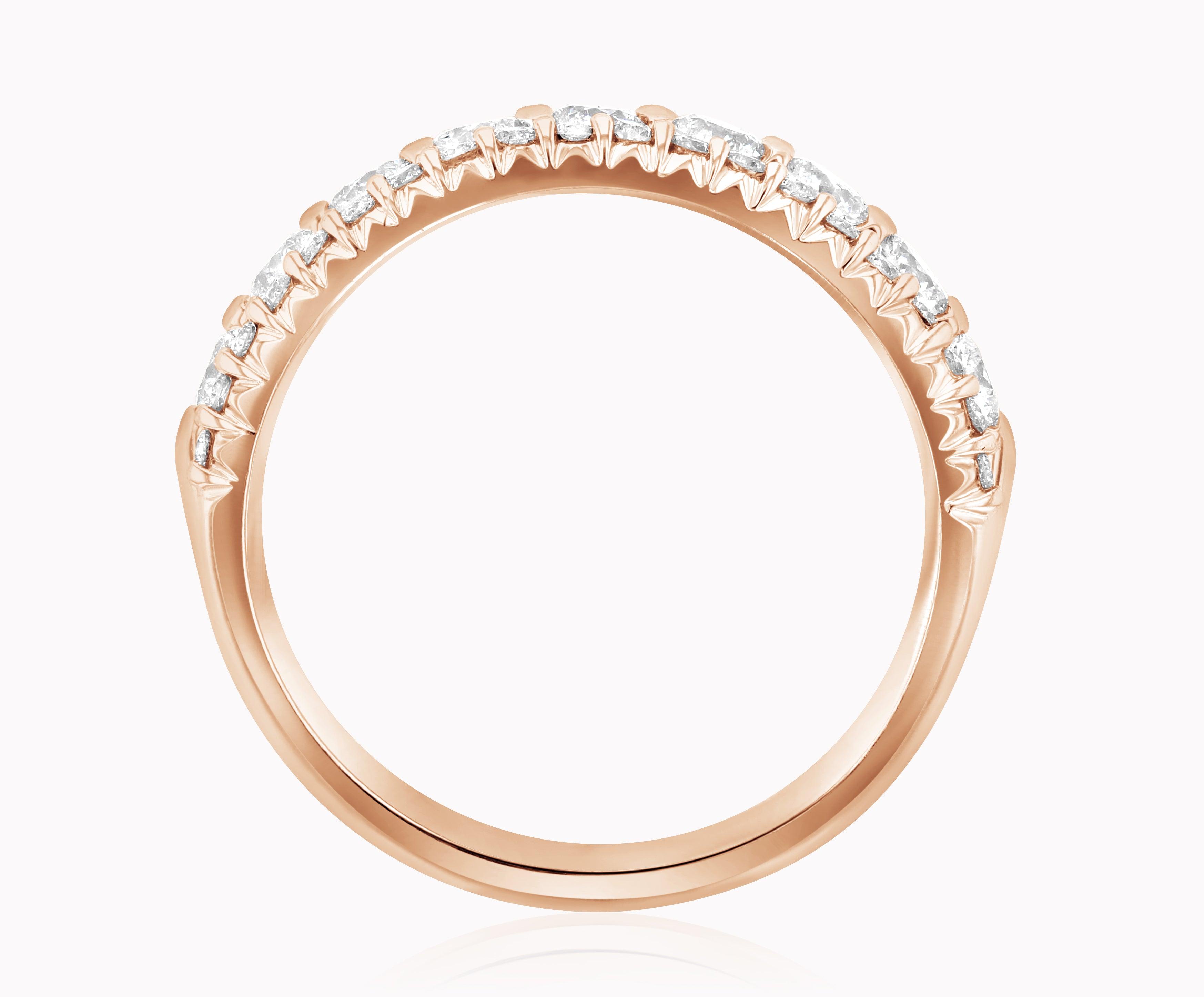 Three-Row Diamond Ring in 14k Rose Gold (1.10 ct. tw.) - Iris + Mill