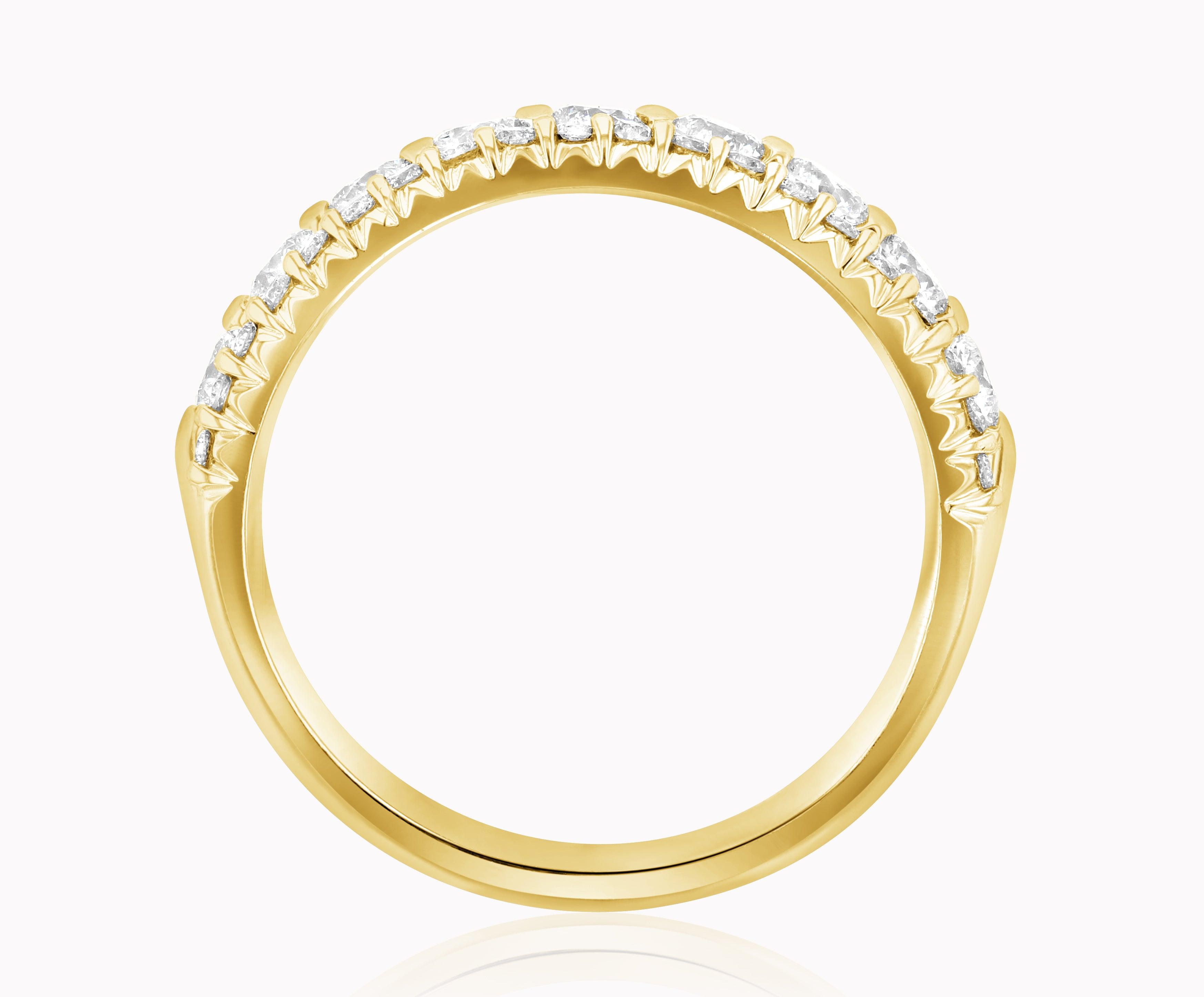 Three-Row Diamond Ring in 14k Yellow Gold (1.10 ct. tw.) - Iris + Mill