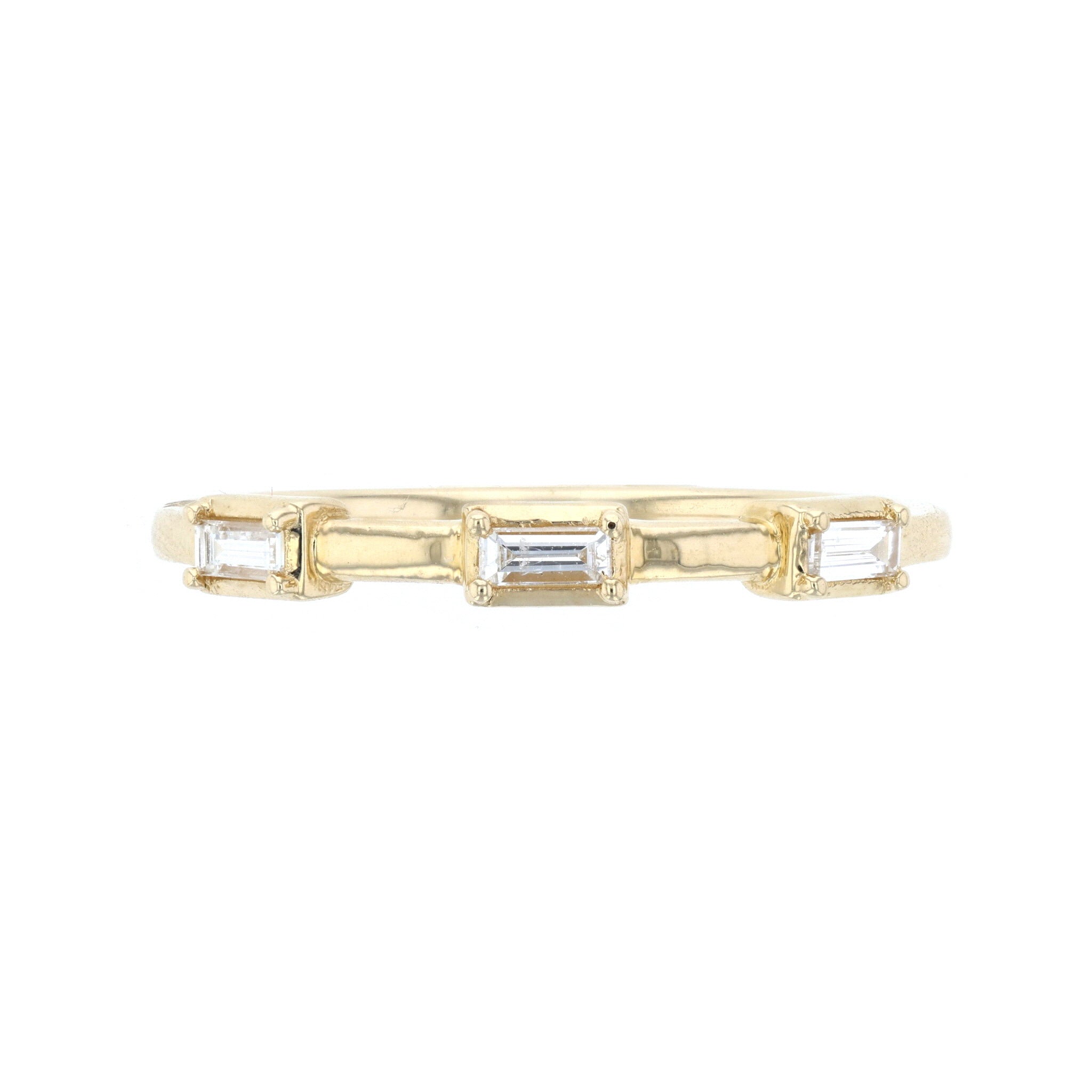 Three-stone Baguette Diamond Fashion Ring in 14k Yellow Gold - Iris + Mill