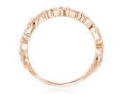 Three-Stone Diamond and Emerald Infinity Ring in 14k Rose Gold (0.35 ct. tw.) - Iris + Mill