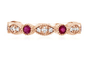 Three-Stone Diamond and Ruby Infinity Ring in 14k Rose Gold (0.53 ct. tw.) - Iris + Mill