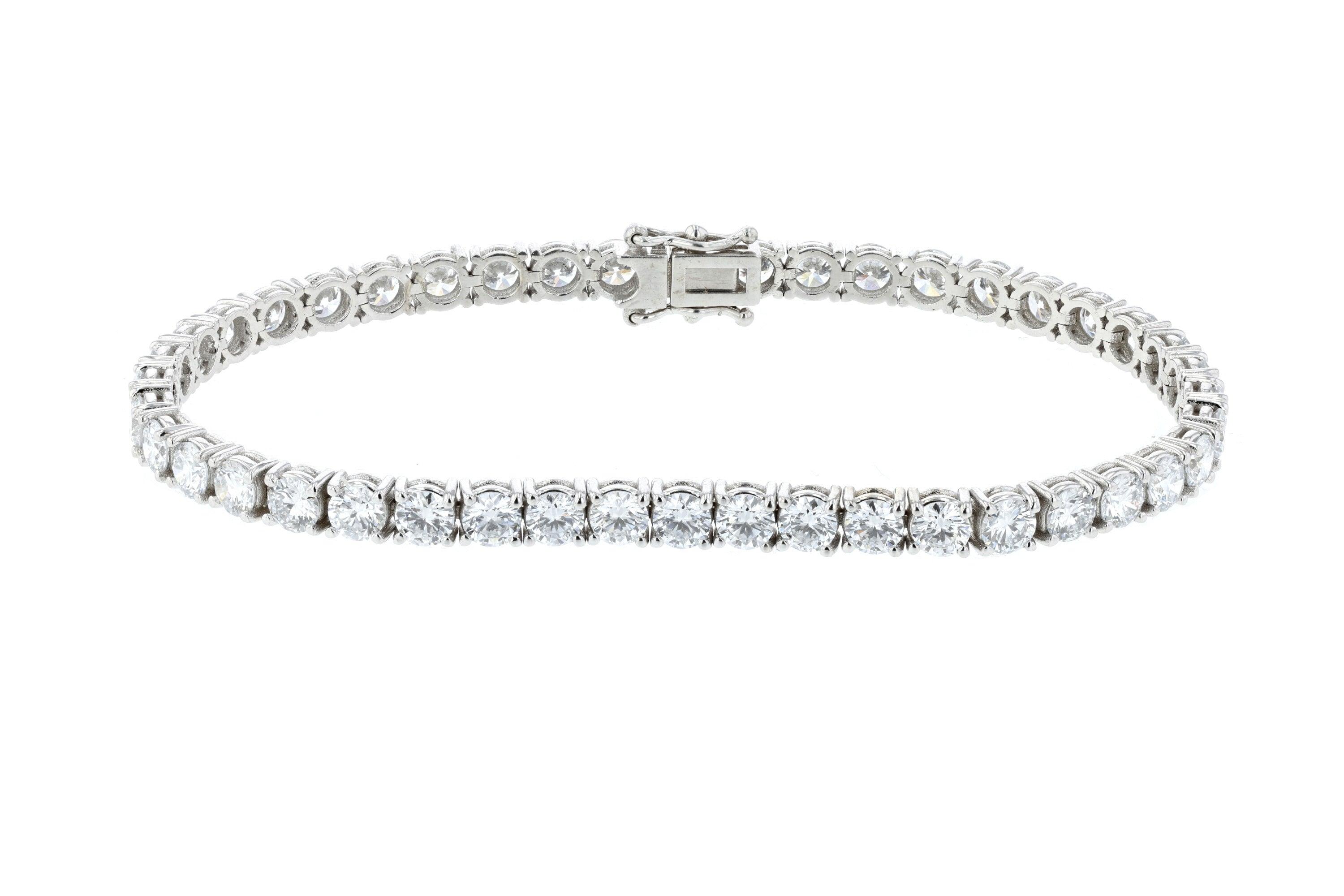 Lab Grown Diamond Tennis Bracelet in 14k White Gold – Iris + Mill