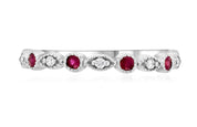 Diamond and Ruby Infinity Ring (.31 ct. tw.) - The Brothers Jewelry Co.