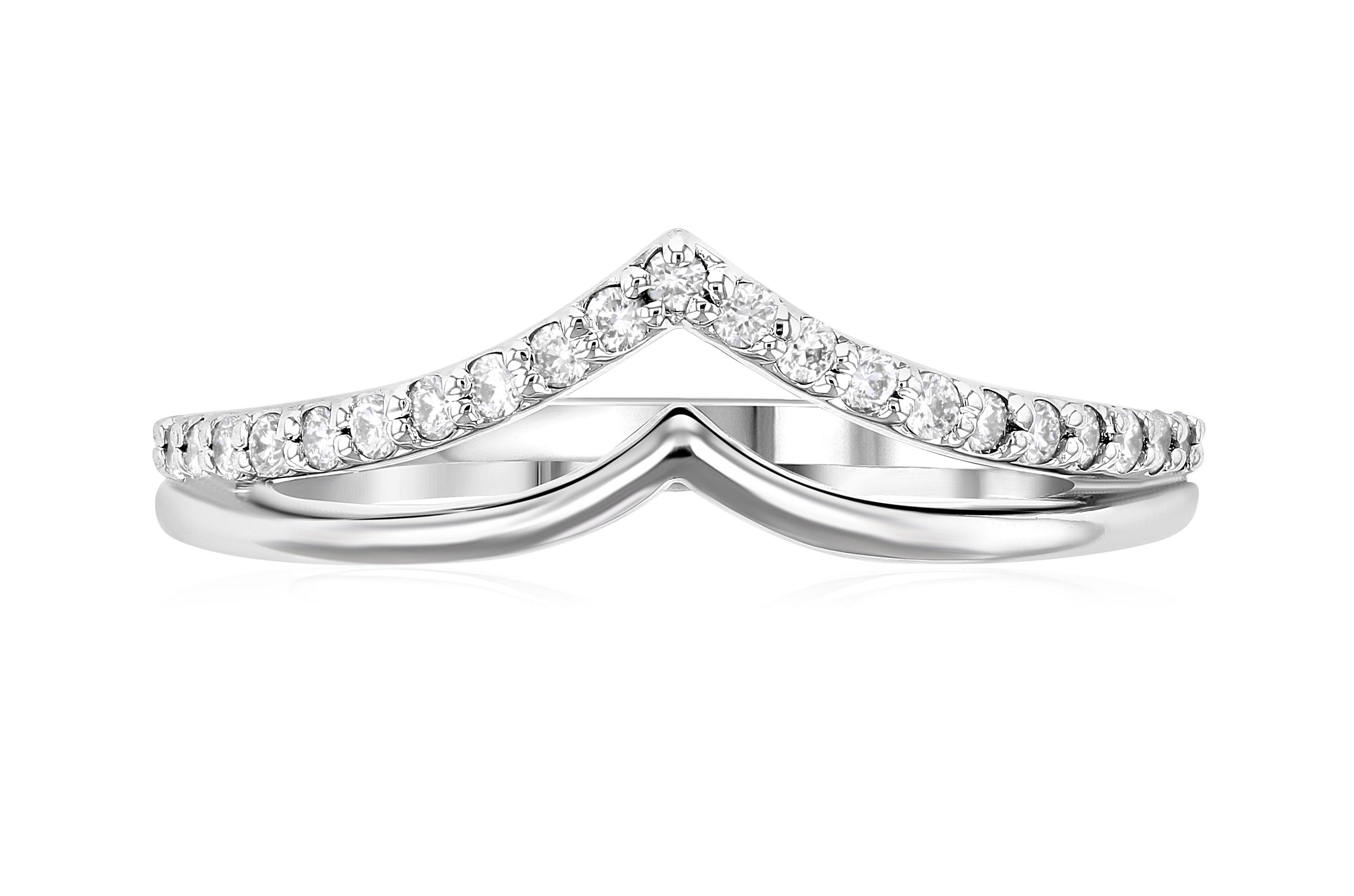 Double Chevron Diamond Ring (.15 ct. tw.) - The Brothers Jewelry Co.