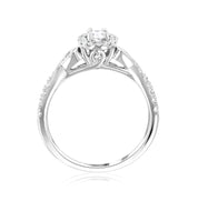 Halo Infinity Oval Diamond Engagement Ring (.56 ct. tw.) - The Brothers Jewelry Co.