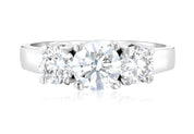 Diamond Three-Stone Shared Prong Engagement Ring (1.50 ct. tw.) - The Brothers Jewelry Co.