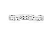 Curved Diamond Wedding Ring (1/4 ct. tw.) - The Brothers Jewelry Co.