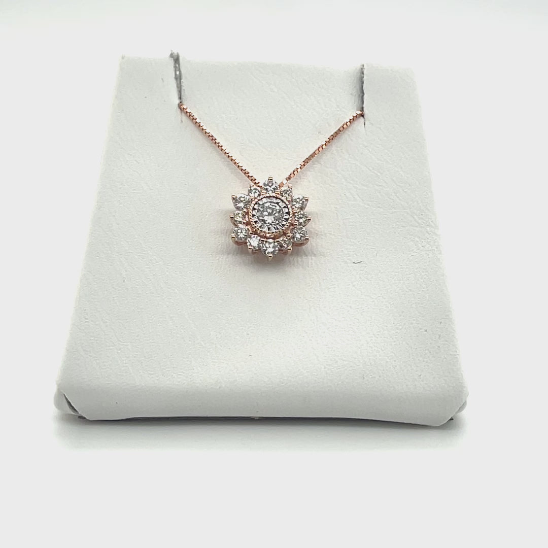 Diamond Pavè Star Pendant Necklace in 14k White Gold